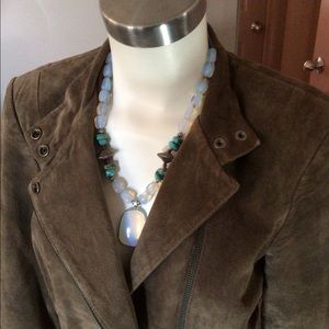 Suede Moto Style Jacket